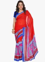 Silk Bazar Red Printed Saree