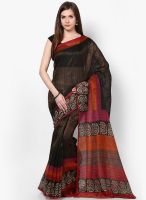 Subhash Sarees Black Bhagalpuri Printed Saree