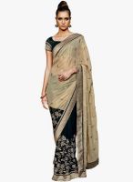 Triveni Sarees Beige Embellished Saree