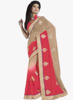 Triveni Sarees Beige Embroidered Saree