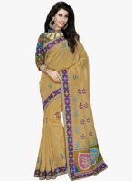 Triveni Sarees Beige Embroidered Saree