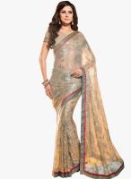 Triveni Sarees Beige Embroidered Saree