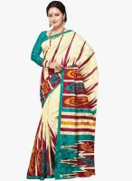 Triveni Sarees Beige Printed Saree