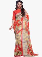 Triveni Sarees Beige Printed Saree