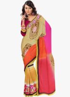 Triveni Sarees Beige Printed Saree