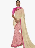 Triveni Sarees Beige Printed Saree