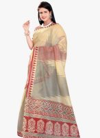 Triveni Sarees Beige Printed Saree