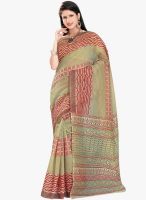 Triveni Sarees Beige Printed Saree