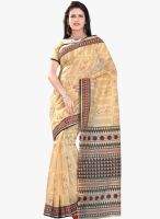 Triveni Sarees Beige Printed Saree