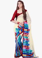 Triveni Sarees Beige Printed Saree