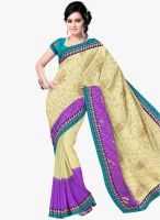 Triveni Sarees Beige Printed Saree