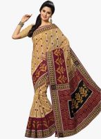 Triveni Sarees Beige Printed Saree