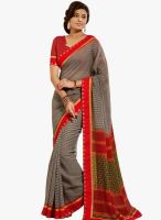 Triveni Sarees Black Printed Saree