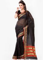 Triveni Sarees Black Printed Saree