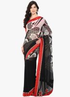 Triveni Sarees Black Printed Saree