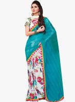Triveni Sarees Blue Printed Saree