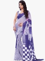 Triveni Sarees Blue Printed Saree