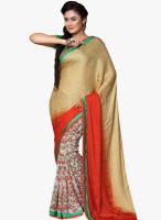 Triveni Sarees Golden Printed Saree