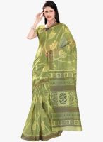 Triveni Sarees Green Printed Saree