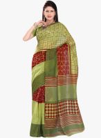 Triveni Sarees Green Printed Saree