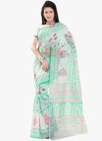 Triveni Sarees Green Printed Saree