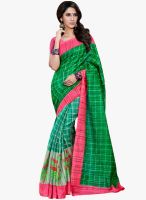 Triveni Sarees Green Printed Saree