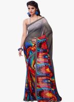 Triveni Sarees Grey Printed Saree