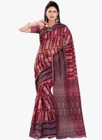 Triveni Sarees Maroon Printed Saree