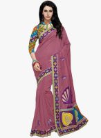 Triveni Sarees Mauve Embroidered Saree