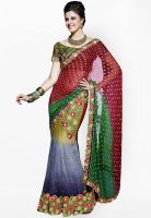 Triveni Sarees Multicoloured Embellished Lehenga Saree