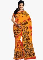 Triveni Sarees Mustard Yellow Printed Saree