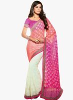 Triveni Sarees Off White Embroidered Saree