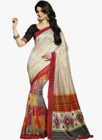 Triveni Sarees Off White Printed Saree