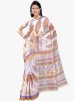 Triveni Sarees Off White Printed Saree