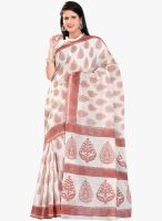 Triveni Sarees Off White Printed Saree