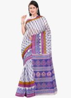 Triveni Sarees Off White Printed Saree