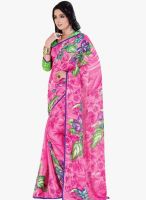 Triveni Sarees Pink Printed Saree