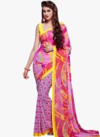 Triveni Sarees Pink Printed Saree