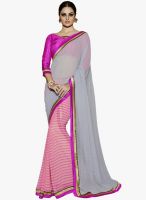 Triveni Sarees Pink Printed Saree