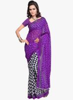 Triveni Sarees Purple Printed Saree