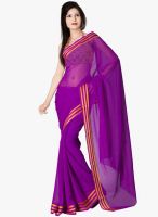 Triveni Sarees Purple Solid Saree