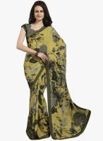 Triveni Sarees Yellow Printed Saree