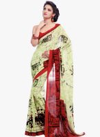 Triveni Sarees Yellow Printed Saree