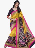 Triveni Sarees Yellow Printed Saree