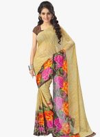 Vaamsi Beige Printed Saree