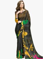 Vaamsi Black Printed Saree