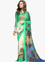 Vaamsi Green Printed Saree