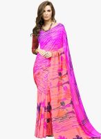 Vaamsi Pink Printed Saree