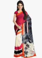 Vaamsi Red Printed Saree