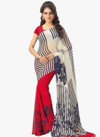 Vaamsi White Printed Saree